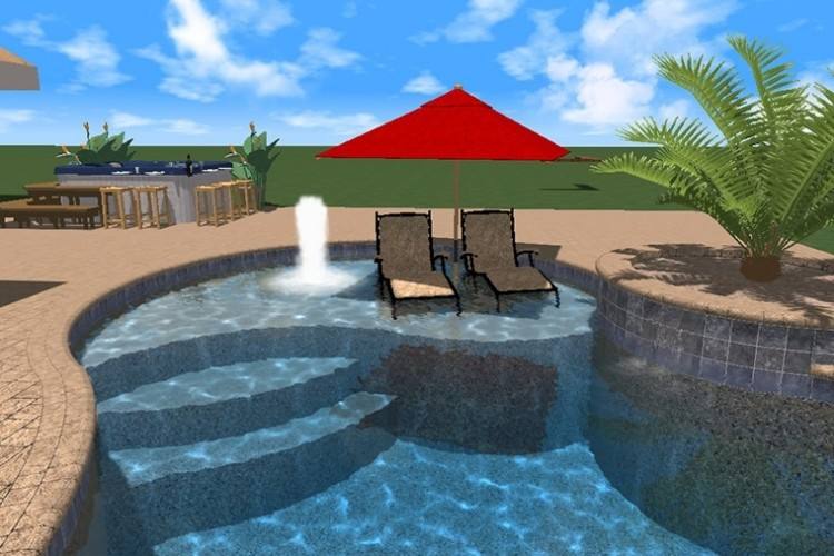 A Sun Shelf or tanning ledge is a flat ledge typically located at the  entrance of the pool