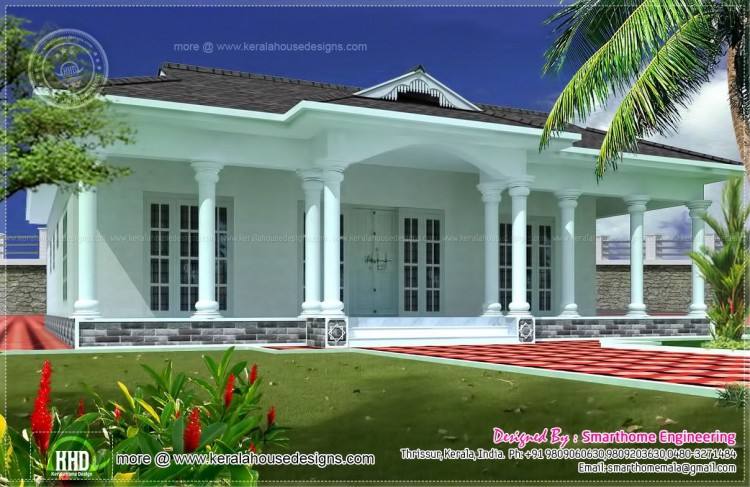 Kerala style single floor house