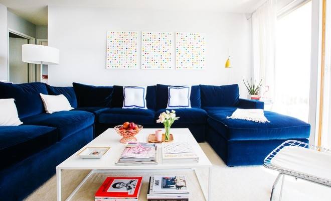Blue Couch Living RoomLiving