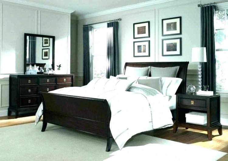 blue wall colors blue bedroom with wainscoting dark brown furniture with crisp white bedding blue paint