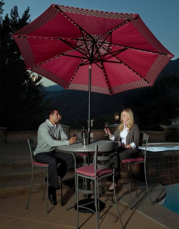 , Wooden Outdoor Patio Umbrella