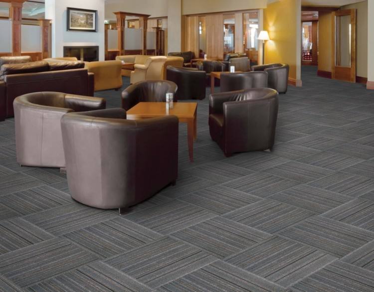Commercial carpeting provides all the texture and color of home carpeting  in addition to superior resistance to wear and tear