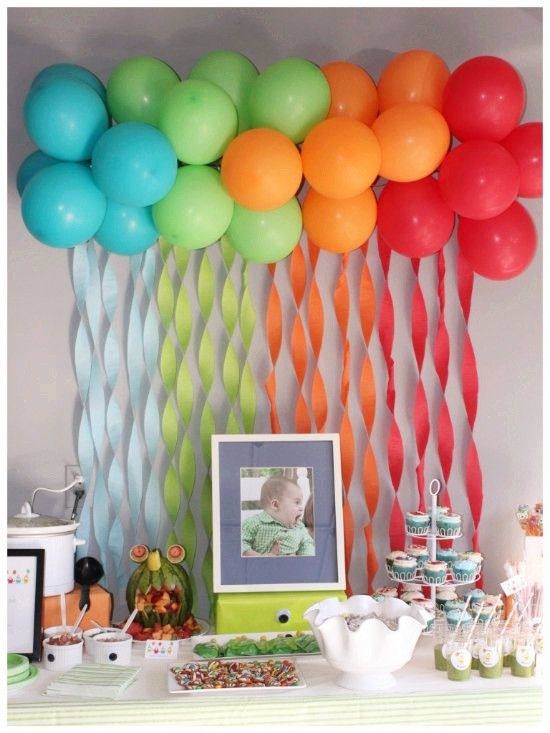 colorful balloon ceiling decoration