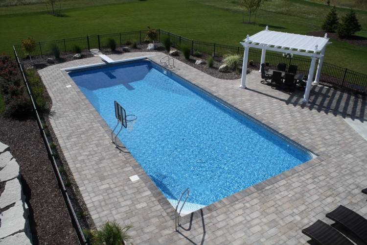 swimming  pool designs small waterfall