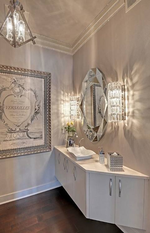 navy blue bathroom decor ideas powder room royal and silver bathr