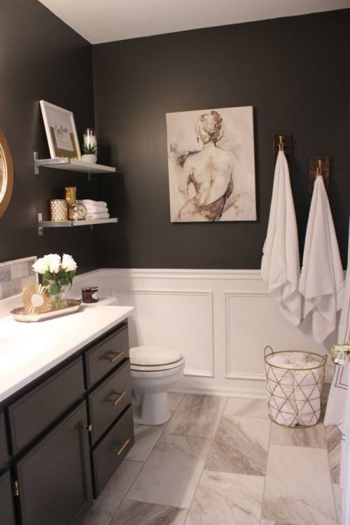 Bathroom Makeover With Vinyl Floor Renovation Tips Master Bath For Wall  Decor Designs
