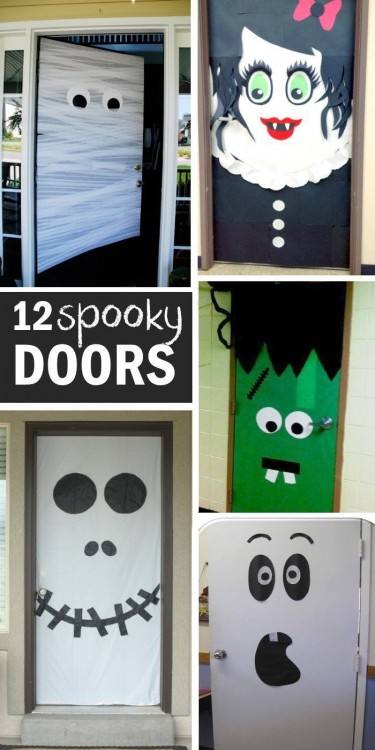 scary halloween door decorations scary