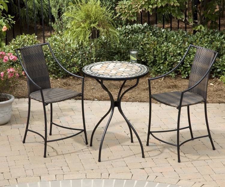 Patio, Small Patio Tables Patio Dining Sets A Set Of Tall Chair With  Round Table