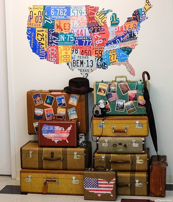 vintage suitcase decor travel wedding ideas retro old decorating suitc