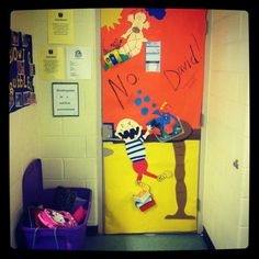 Door decorating contest for March is reading month