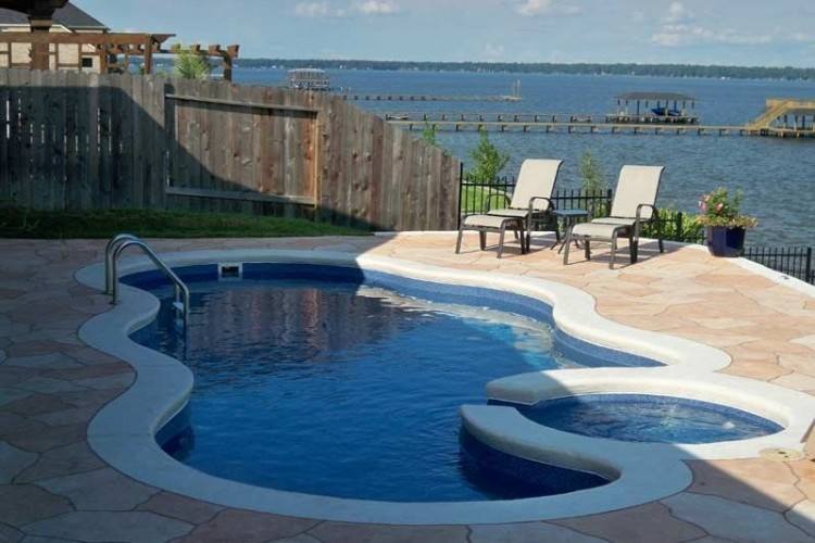 It is also cooler than concrete pool  decking,