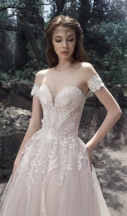 Milva Bridal Gowns 2018 Wedding Dress Long Sleeves Lace Appliqued Sheer  Crew Neck Beach Boho Mermaid