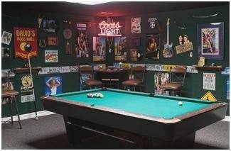 billiard room decor