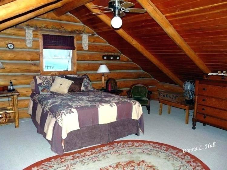 log cabin bedroom