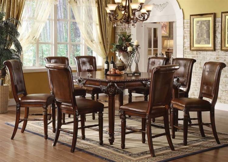 Large Picture of Bruce 2767 9 pc Counter Height Dining Set HD
