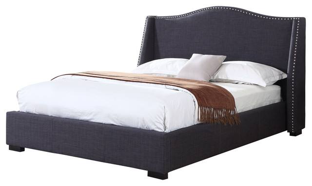 Grace, style and comfort blend together to create the perfect atmosphere  with this upholstered bed