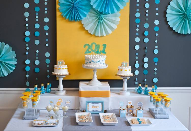 boy's 1st birthday, birthday cake table decoration at home, 50th anniversary cake table decoration