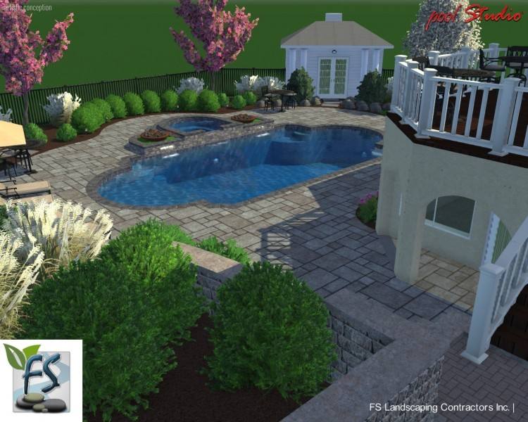 Custom tropical swimming pool and waterfall design ideas Mahwah New  Jersey