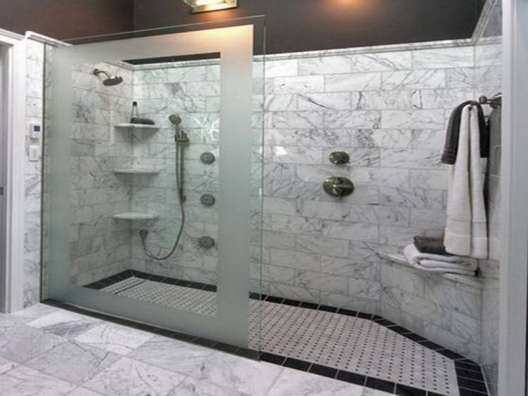 Doorless Walk In Shower Designs Handle On Separate Wall With Regard To Tile  Ideas