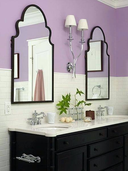 lavender and grey bathroom
