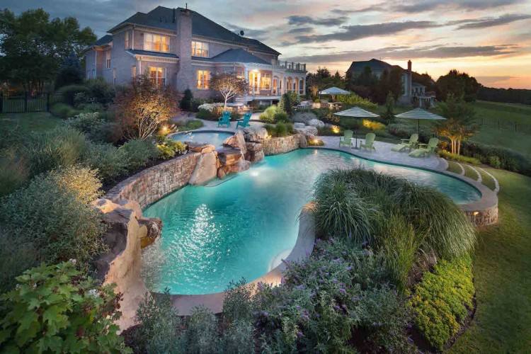 Swimming Pool Landscape Designs Images On Brilliant Home Design Impressive House Plans, Gallery Swimming Pool Landscape Designs Images On Brilliant Home