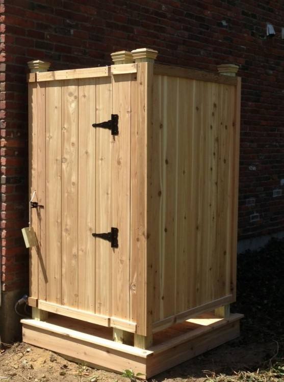 cedar shower walls best pool images on pinterest outdoor showers how to  treat wood for rainware