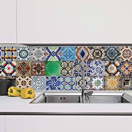 custom kitchen wall stencils classic tile royal design studio portuguese backsplash