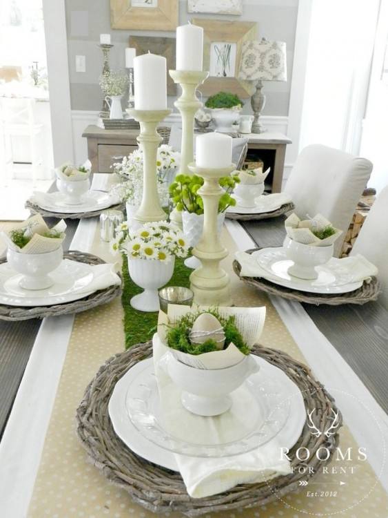 20 ideas for a fabulous Christmas table decoration in silver and green