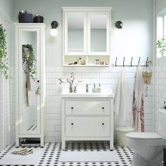 ikea bathroom ideas a small bathroom with green tiles and a grey floor and  a white