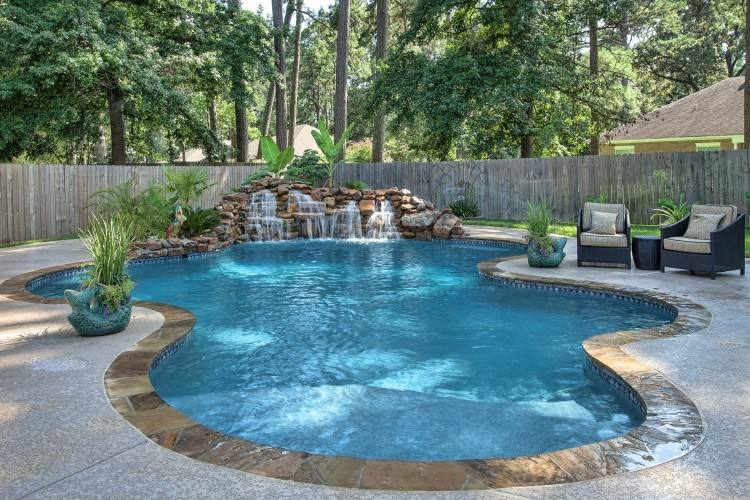 Pool With Waterfall Waterfalls For Pools Swimming Designs Slides  Rock