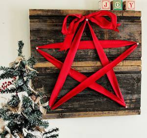 This little angled tree with angled branches is perfect for your Pallet  Christmas Decor