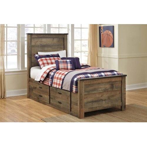 Trinell Queen Poster Bed with Storage, Brown, large