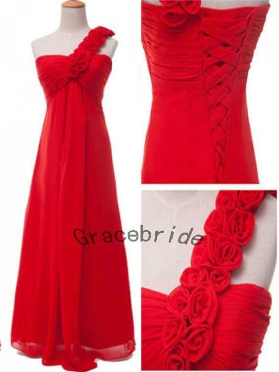 Rose Red Prom Dress Wedding Dress Corsage Beading Dresses Evening Dress Party Dresses Tassels U Neck Floor Length Bridesmaid Dress Pale Green Bridesmaid