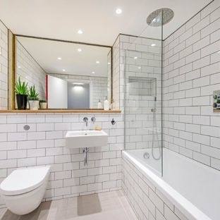 Gray Subway Tile Backsplash Bathroom Contemporary With Grey Metro Light  Ideas