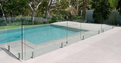 Semi frameless glass Pool Fencing · Frameless Glass