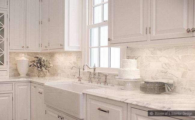 small subway tile backsplash