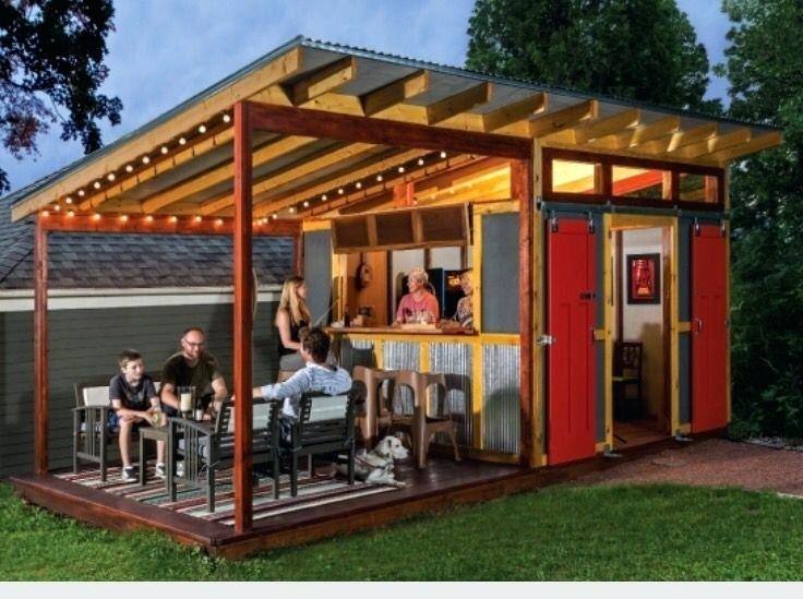 pool shed with bar house ideas turned next to a pole barn roof side poolside