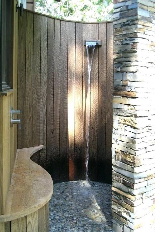outdoor shower mirror simple outdoor shower ideas rustic outdoor bathroom  glass shelves on the wall rectangular