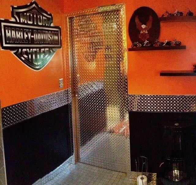 harley decorating | Harley Davidson bathroom, kinda small, but a good size for 2 people