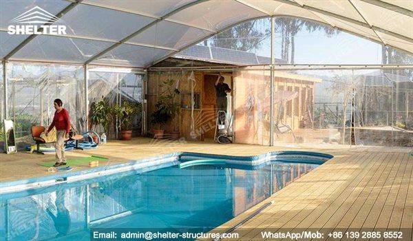 Swimming Pool: Elegant Pool House Designs For The House, modern