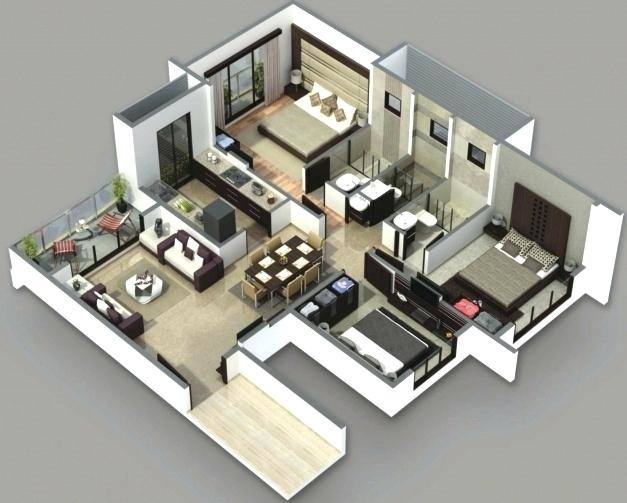 2 Bedrooms House Plans 3 Bedroom Home Design In Decorating Ideas Story