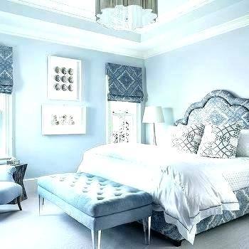 blue tufted bed