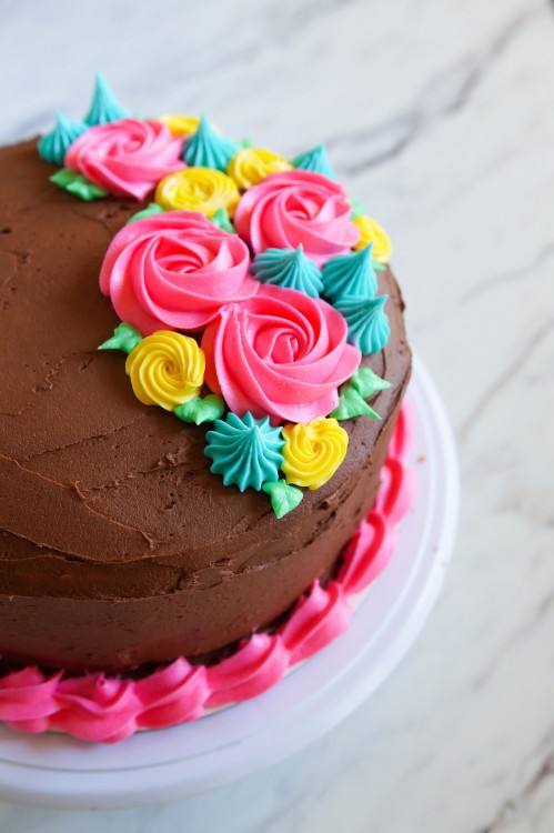 Chocolate Fruit Basket Cake