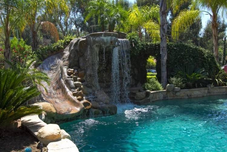 pool  designs with waterfalls
