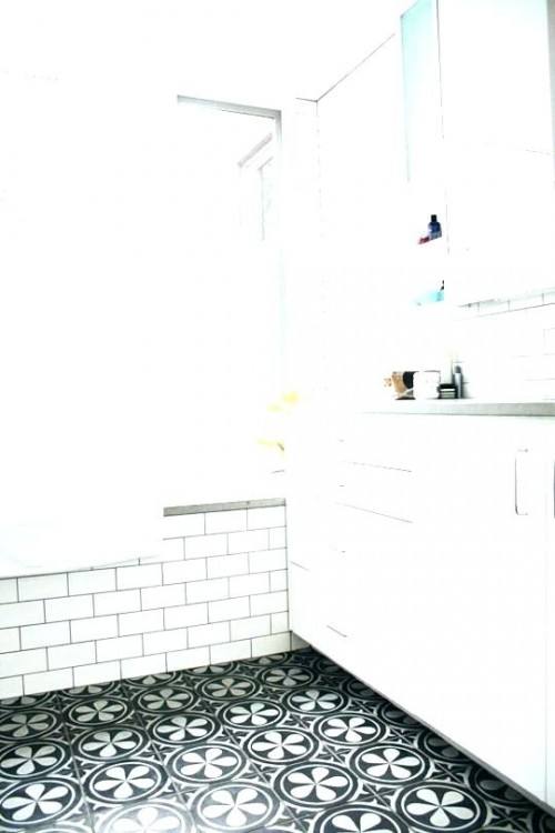 black tile bathroom