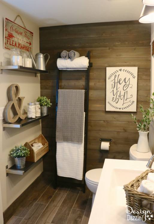 Farmhouse bathroom IKEA style! Gorgeous ideas for DIY decor remodel and  organization