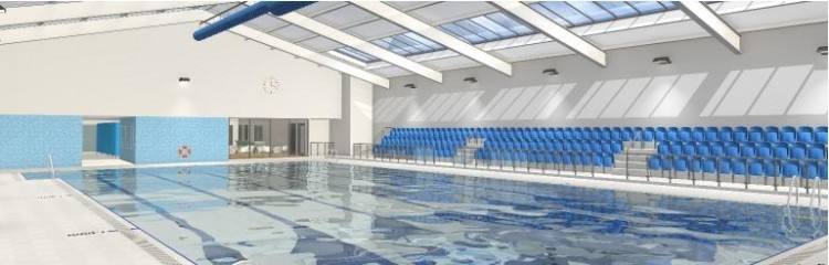 The impressive indoor swimming pool