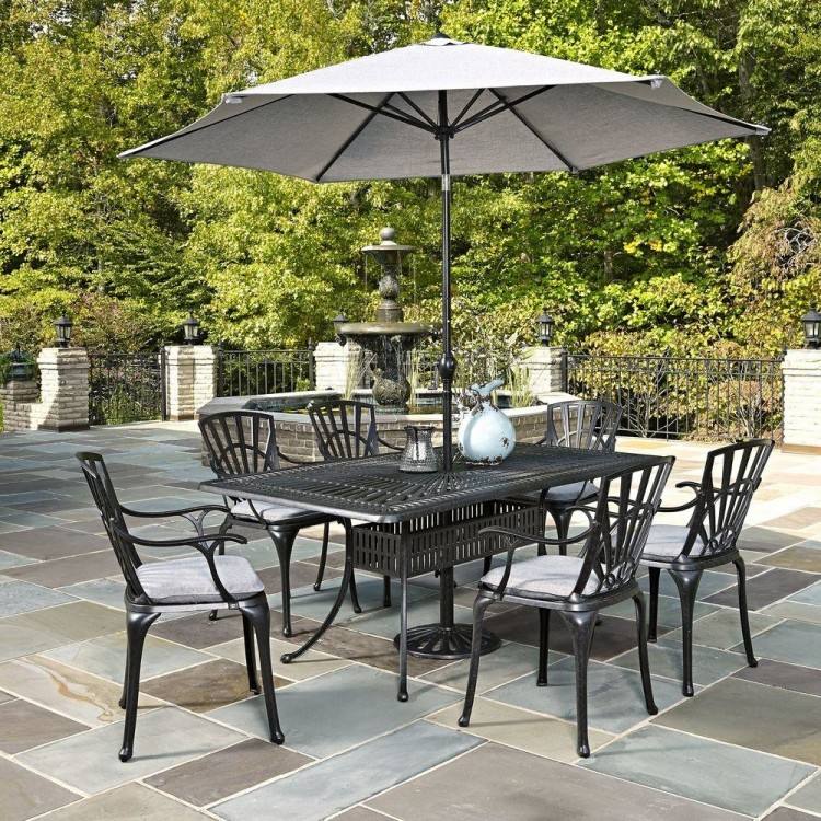 Patio, Patio Table And Chairs With Umbrella Patio Furniture Home Depot  Green Umbrella On The