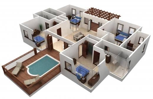 Best 3 Bedroom Floor Plan Simple House Small Design Plans Designs  And In
